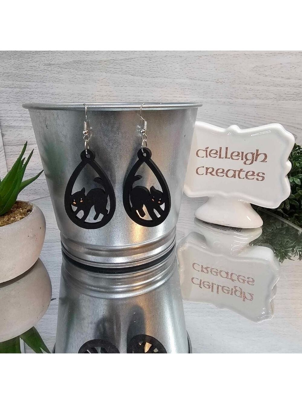 💥4 for $25💥 Halloween Earrings - black cats